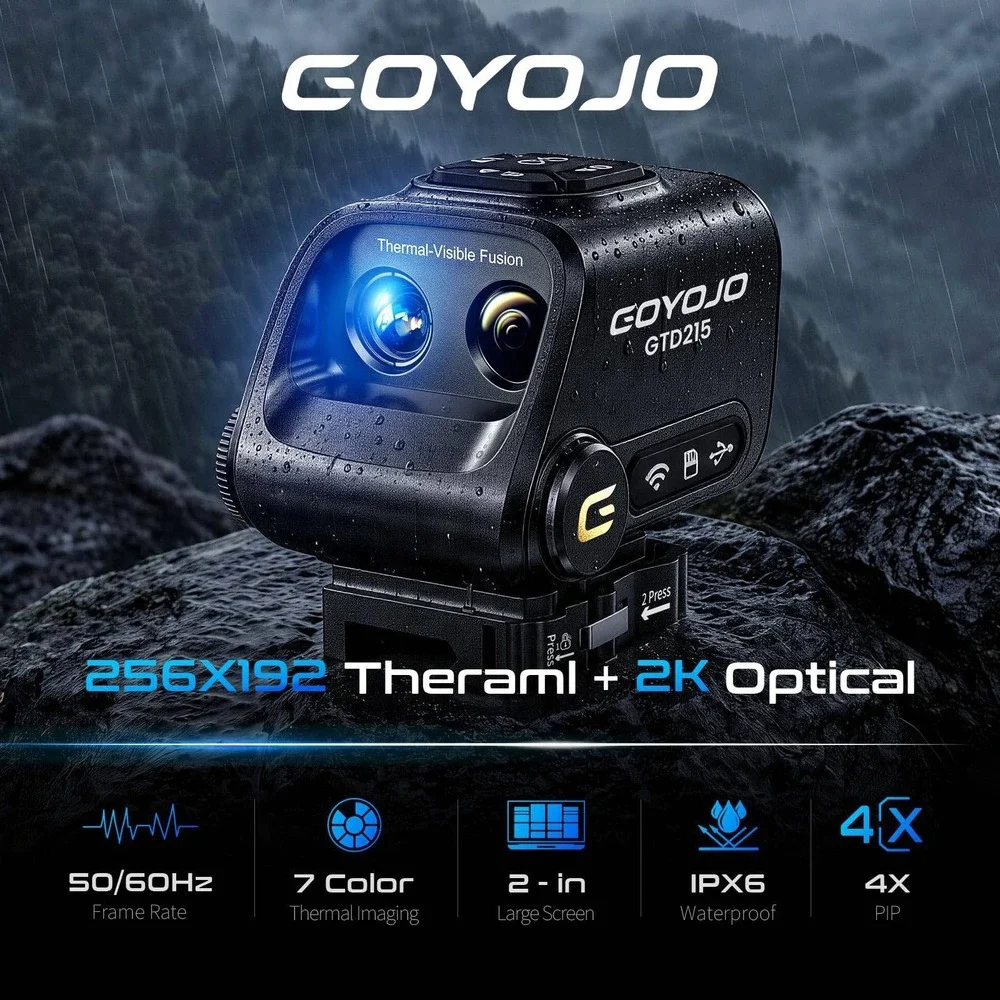 GOYOJO GTD215 Dual Light Fusion Scope Thermal Visible Night Vision 1000m Range